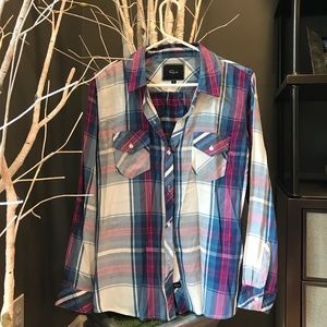 Rails hunter plaid shirt navy